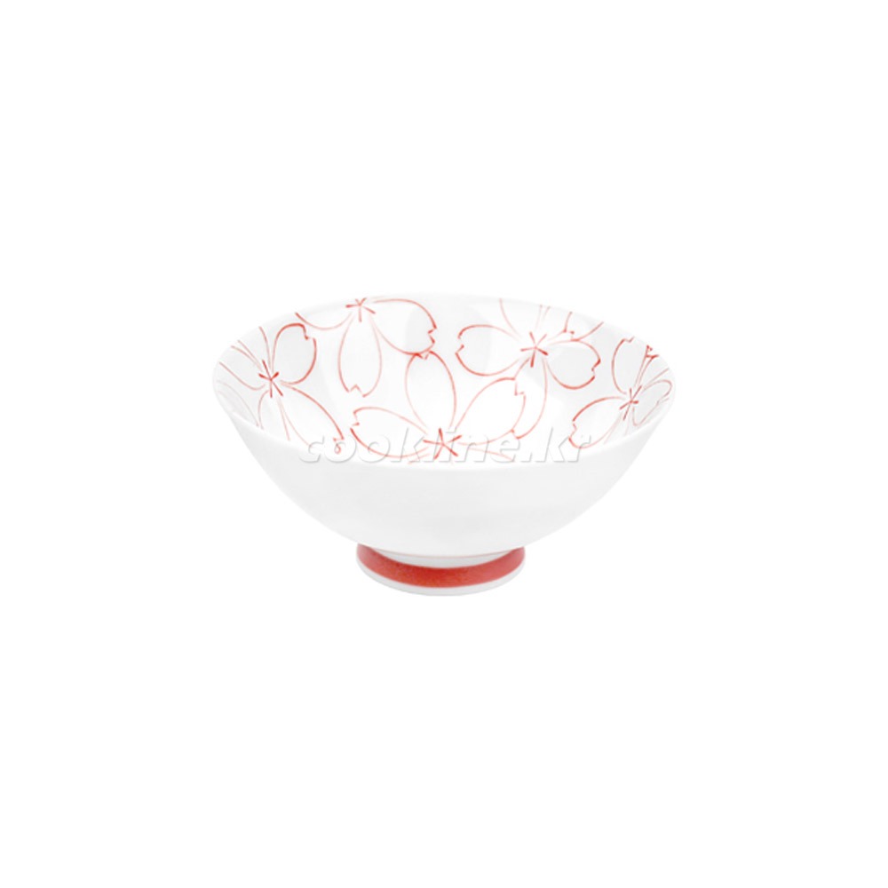 일제 재팬-120 벚꽃 공기(레드) 지름119×H53 [최소구매수량 5개] 밥그릇 밥공기 도자기밥그릇 도자기공기