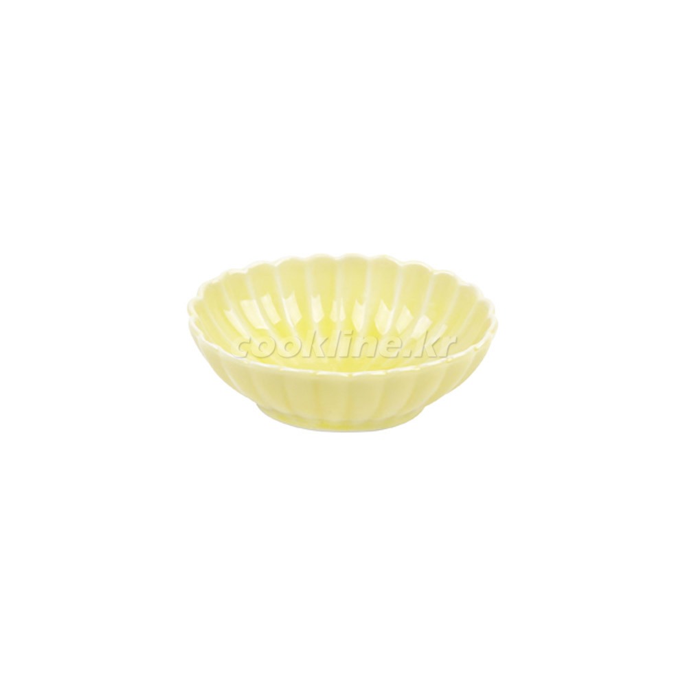 일제 재팬-79 타원종지(노랑) 78×63×H26 [최소구매수량 5개] 소스기 소스그릇 양념종지 도자기종지