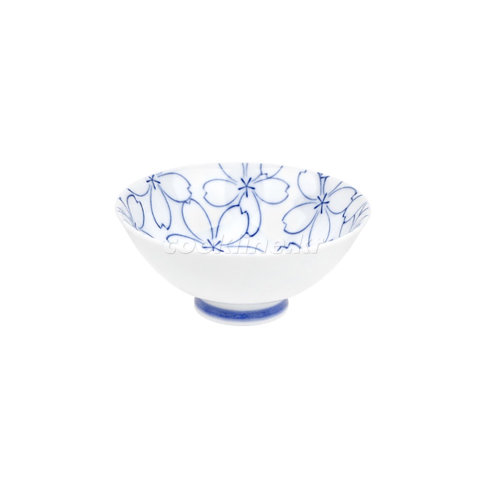일제 재팬-120 벚꽃 공기(블루) 지름119×H53 [최소구매수량 5개] 밥그릇 밥공기 도자기밥그릇 도자기공기