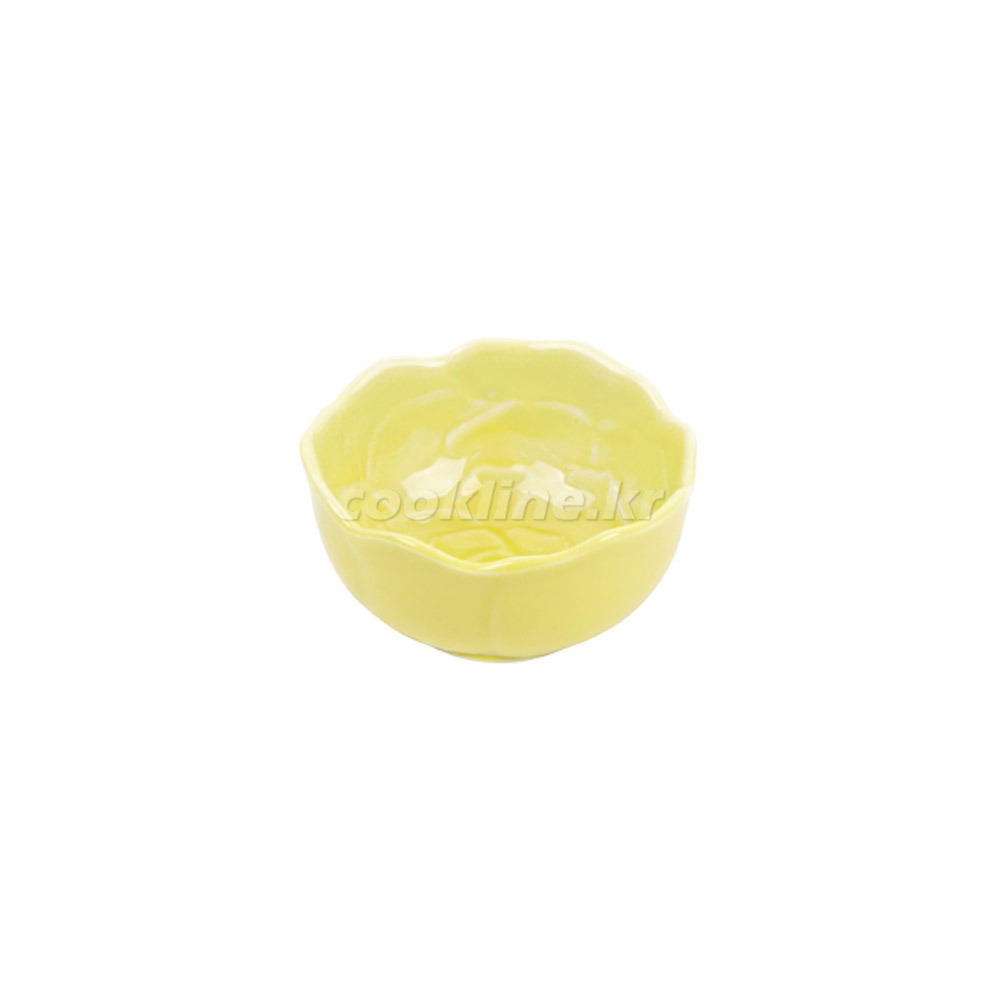 일제 재팬-76 장미종지(노랑) 지름67×H35 [최소구매수량 5개] 소스기 소스그릇 양념종지 도자기종지