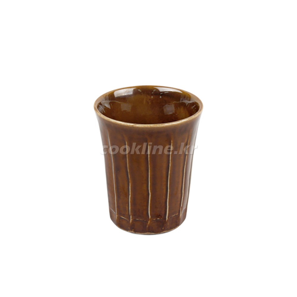 일제 재팬-36 컵(브라운) 지름76×H90 [최소구매수량 5개] 일식물컵 도자기물컵 도자기컵 업소용물컵